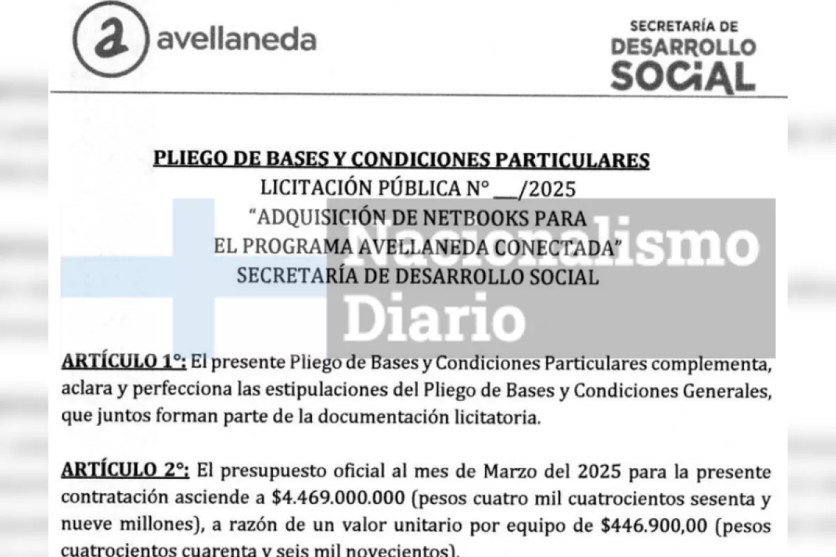 Avellaneda entregó 10.000 netbooks con un precio inflado que genera sospechas de irregularidad