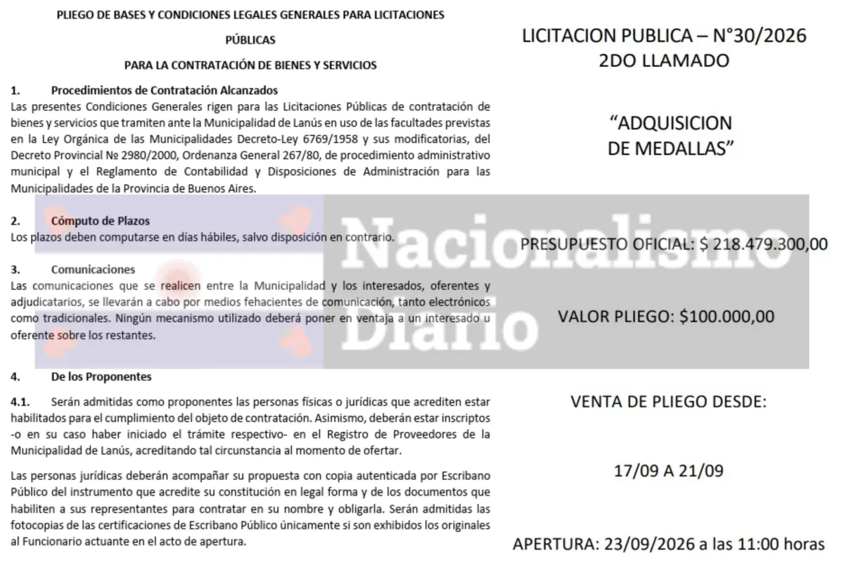 En Lan&uacute;s hay plata para 125 medallas, pero los patrulleros siguen sin armas: el pol&eacute;mico gasto de Juli&aacute;n &Aacute;lvarez