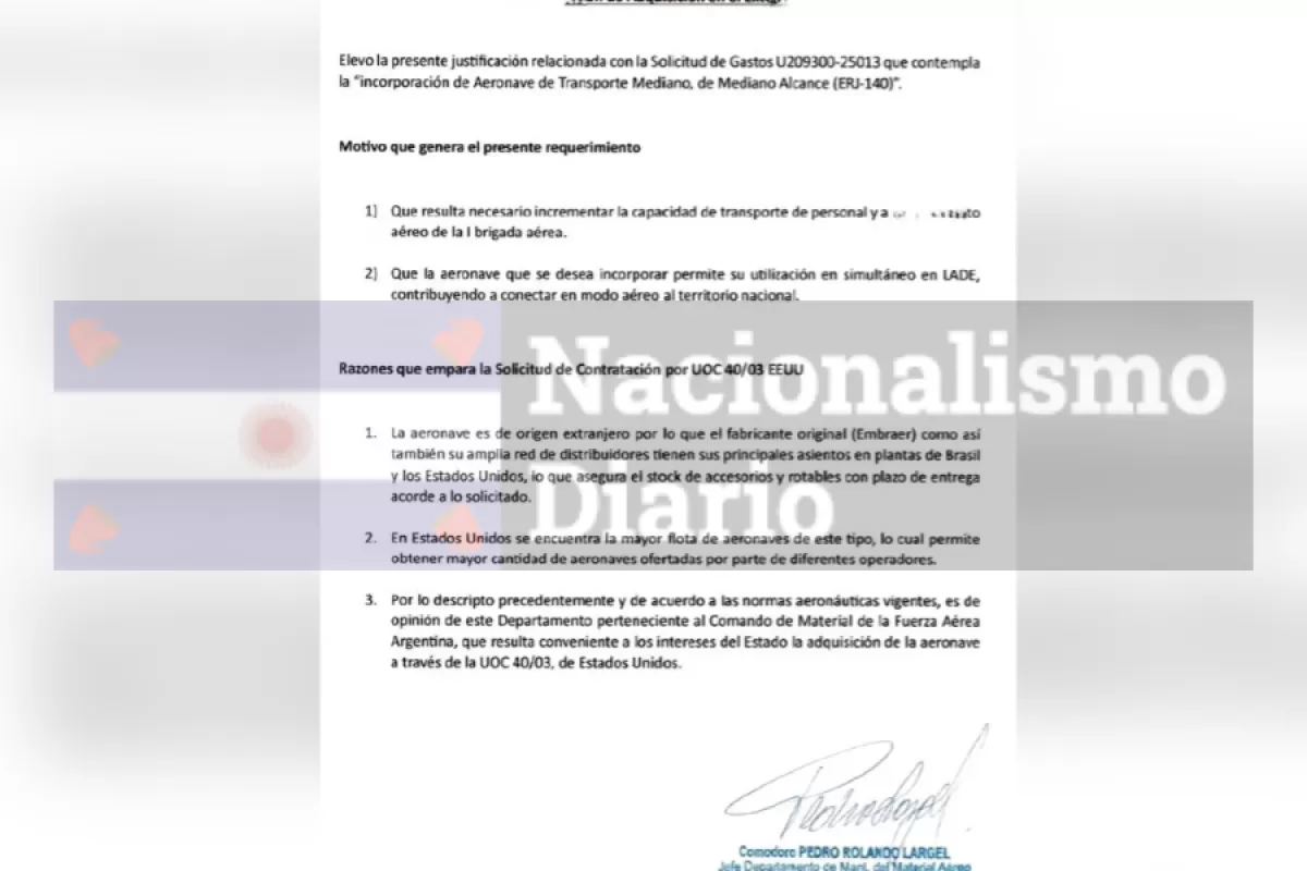 Un avi&oacute;n deteriorado comprado como lujo y Luis Petri ahora debe explicar el desastre en Defensa