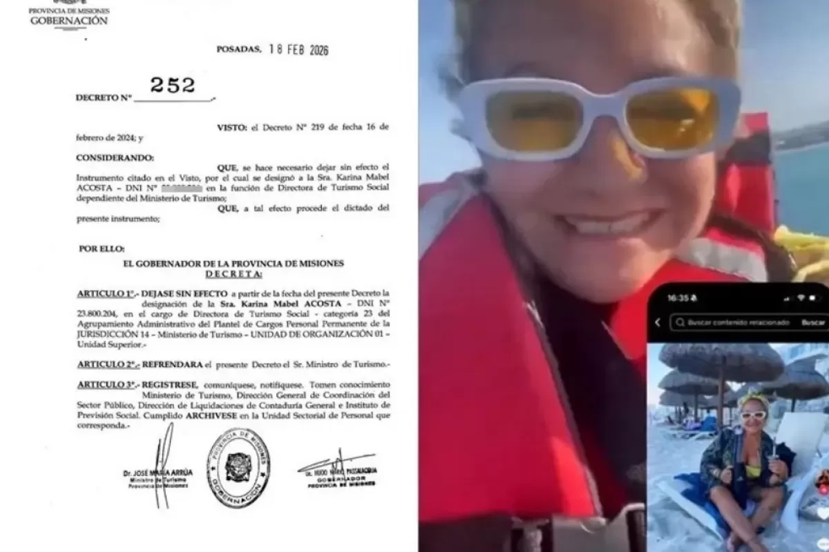 Pol&eacute;mica por grabaci&oacute;n en el exterior deriv&oacute; en la remoci&oacute;n de una funcionaria en Misiones