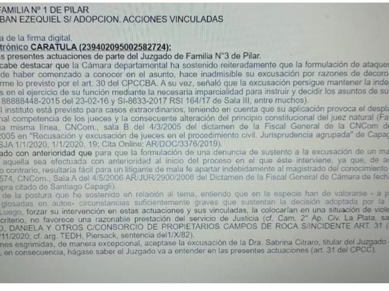 Un proceso de adopción frustrado desata críticas en Pilar