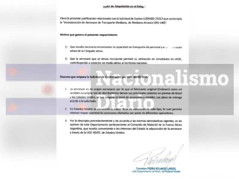 Un avi&oacute;n deteriorado comprado como lujo y Luis Petri ahora debe explicar el desastre en Defensa