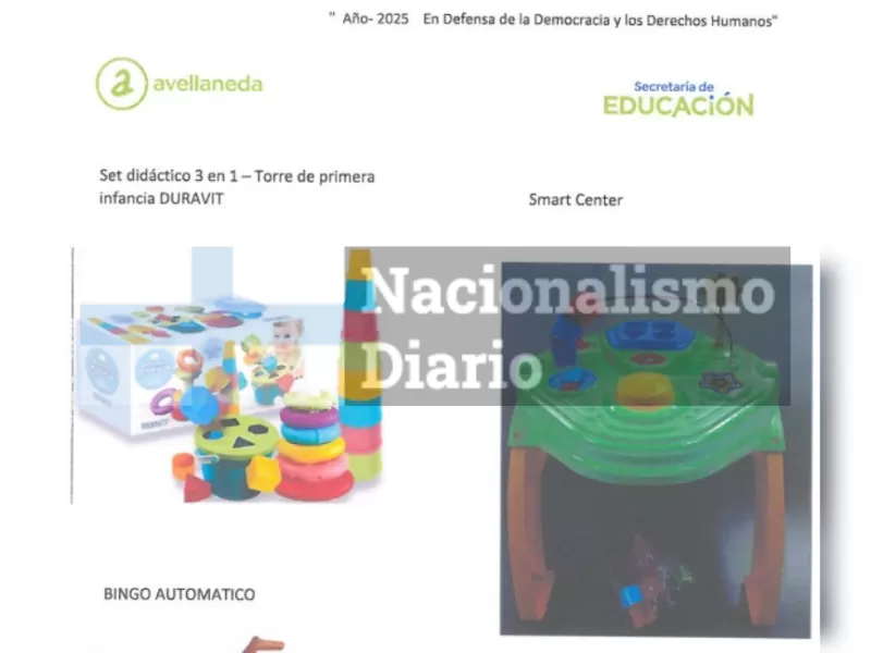 Avellaneda lanza compra de juguetes con faltantes en la documentación técnica