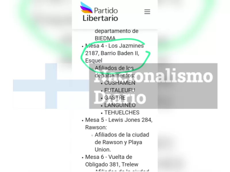 En Chubut denuncian irregularidades en elecciones internas del Partido Libertario