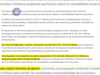 Axel Kicillof mantiene un gasto récord en políticas de género y deja rezagada la inversión en Seguridad
